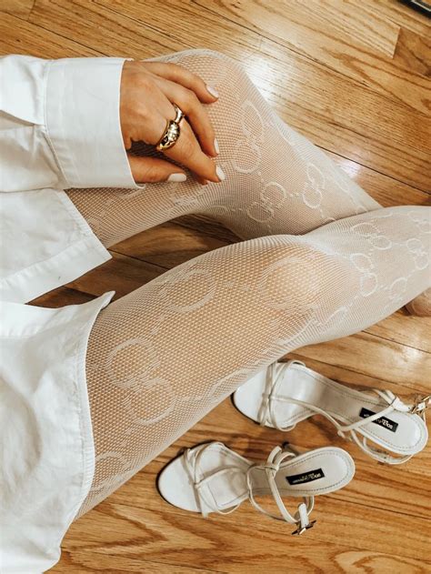 white gucci pantyhose|black sheer Gucci tights.